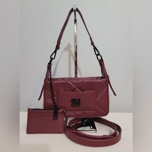 Steve Madden Quilted Burgundy Shoulder Bag